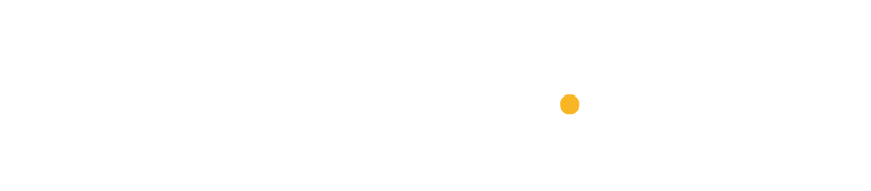 Minimalistisches Firmenlogo mit orangefarbenem Punkt auf hellem Hintergrund.
